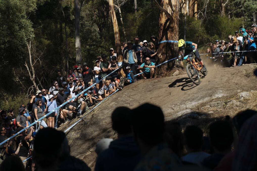 Crowds flock to Enduro at Blue Derby last month. A parliamentary inquiry has sought to use Derby's turnaround as an example for regional towns across Australia. Picture: Enduro World Series
