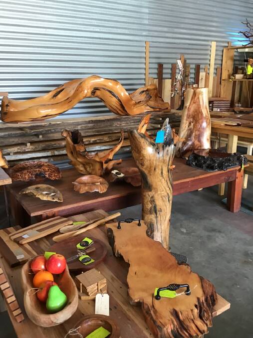 Roy turns Huon pine into grazing platters, boards and sculptures.