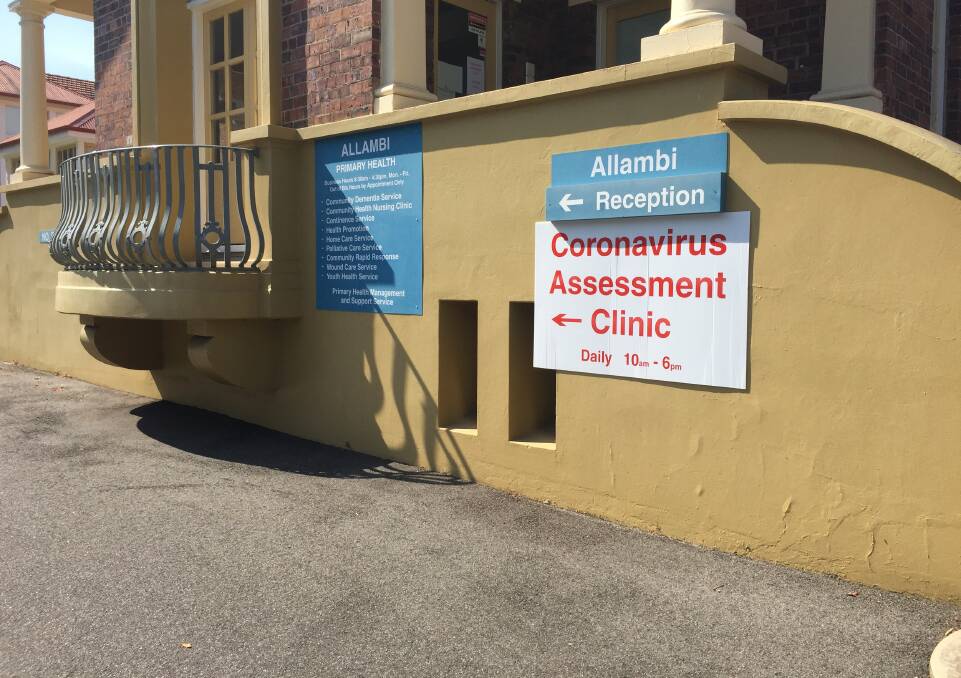 The coronavirus assessment clinic in the Allambi building at 33 Howick Street. Picture: supplied