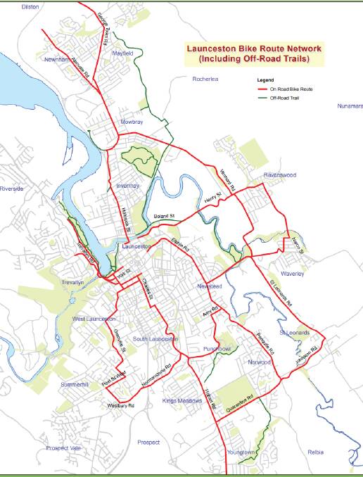 The area behind Mowbray racecourse is considered the "missing link" for cycling infrastructure in Launceston.