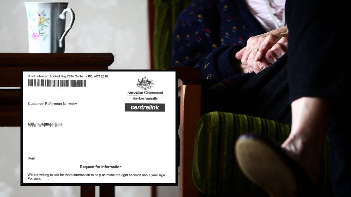 An elderly couple on the Age Pension who live with terminal and chronic illness were shocked when Centrelink suddenly asked for over 20 pages of financial details to confirm they were still eligible.