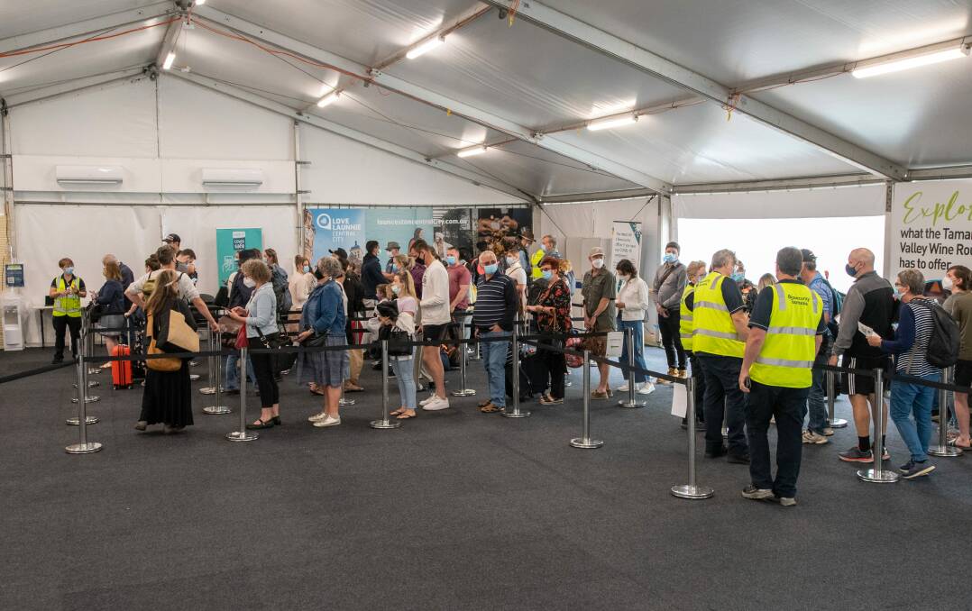 The Tasmanian Government expected a surge in the demand for workers at airports once borders reopened, but quickly scaled back entry requirements. Picture: Paul Scambler