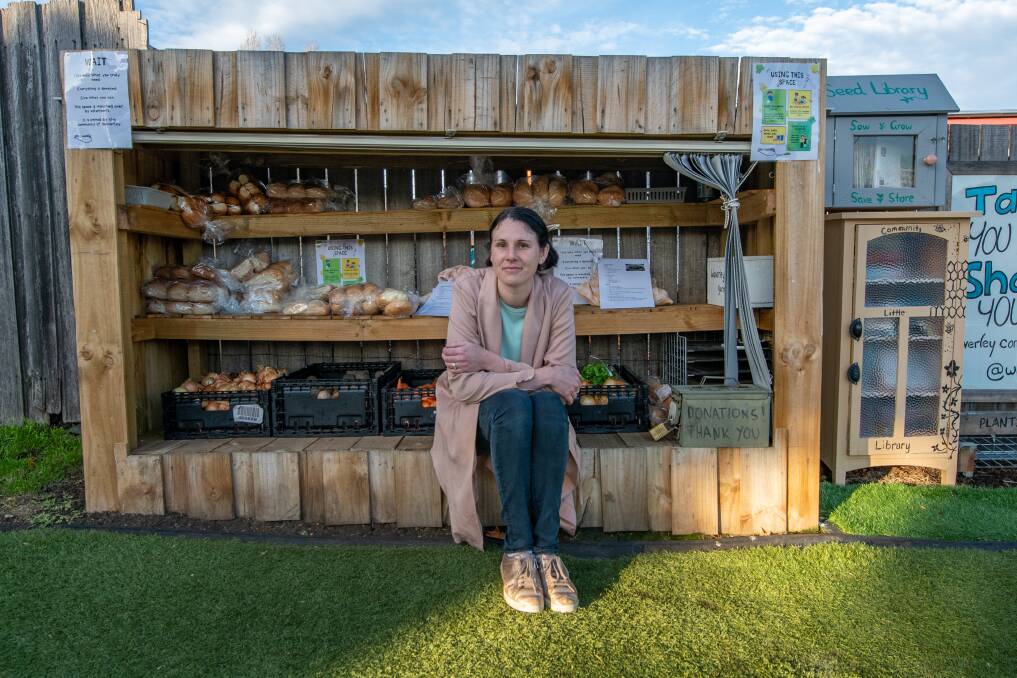 The "hole in the fence" was established last year to support Waverley residents struggling to source fresh food during a temporary school closure. Picture: Paul Scambler