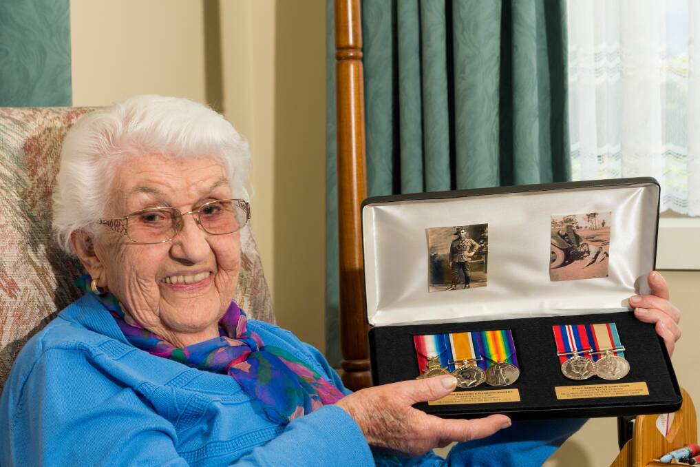 Vida Hope, 90, of Newnham, will visit the Australian War Memorial today to inspect original documents of her father's service in Gallipoli, Beersheba and Palestine. Picture: Phillip Biggs