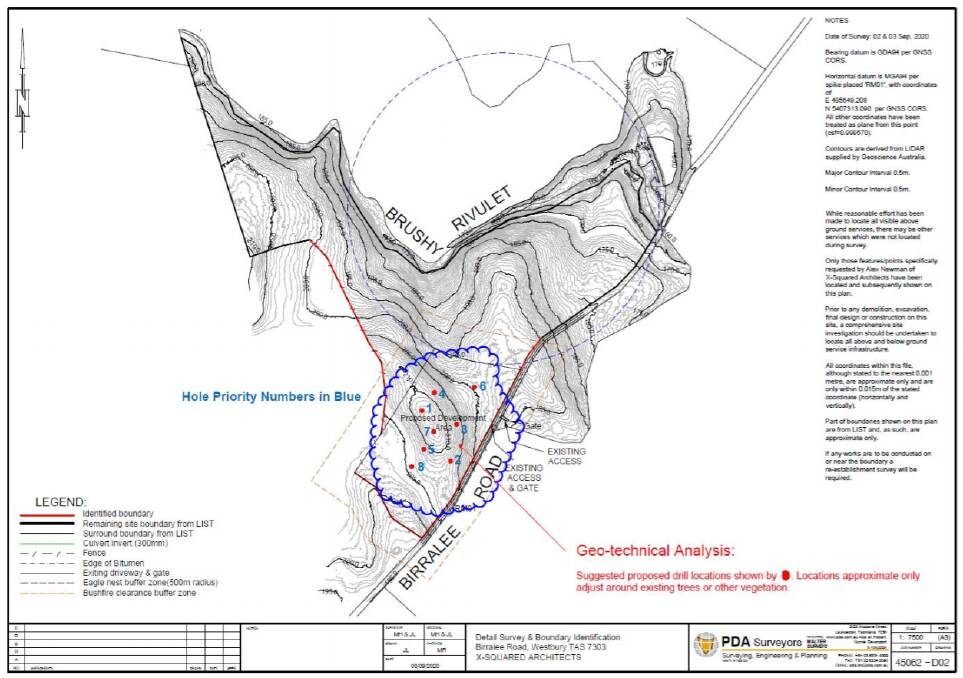 The approximate location of the core test drilling on the Brushy Rivulet land. Image: Department of Justice