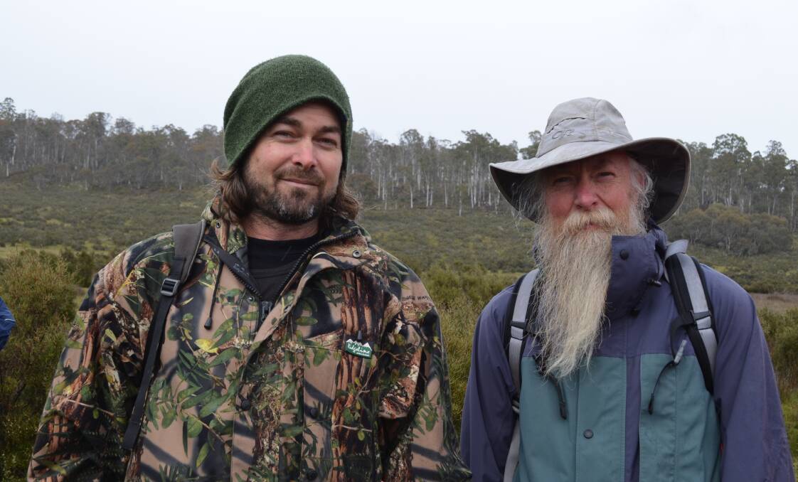 Andrew Larner and Clinton Garratt are experienced Tasmanian wilderness guides, and are among the many concerned at proposed helicopter access. Picture: Adam Holmes