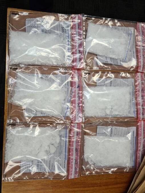 Some of the ice found concealed in mail packages entering Tasmania. Picture: Tasmania Police