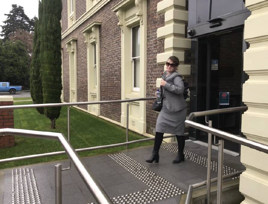 Nomi Lea Mountney leaves the Supreme Court in Launceston earlier this week.