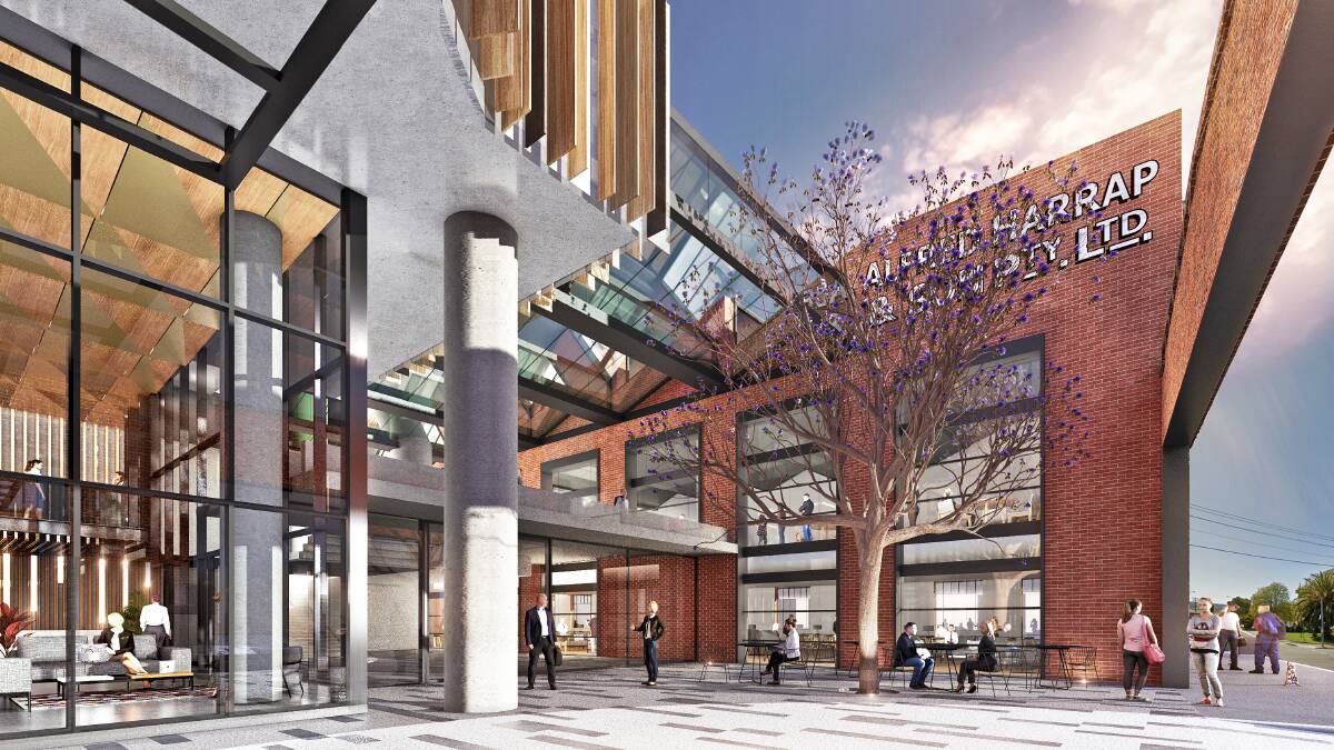 An artist's impression of the atrium and courtyard space in the Global Premium Hotels plans in Launceston. The five-star hotel would be under the group's Fragrance brand. Image: GP Hotels/Laurie Scanlan and Associates