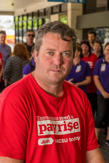 HACSU Tasmania assistant secretary Robbie Moore wants Southern Cross Care to be upfront with workers about how substantial underpayments occurred. Picture: Phillip Biggs