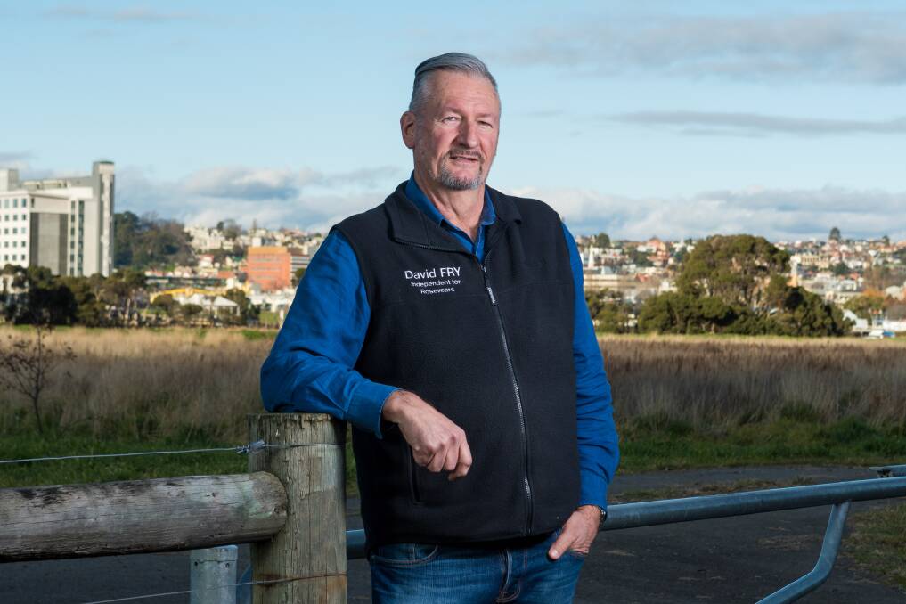 Independent candidate for Rosevears David Fry looks upon the Tamar River with some sadness, given its ailing health. Picture: Phillip Biggs