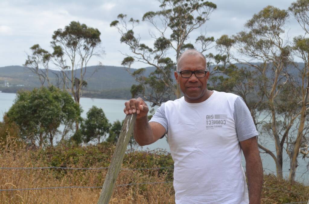 Hamley Anderson has worked for a salmon business on the Tamar River for 16 years, and hopes to use his aquaculture knowledge to start a sustainable sea cucumber industry in his home village of Marovo in the Solomon Islands. Picture: Adam Holmes