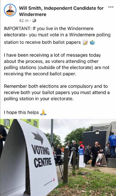 Will Smith resorted to explaining to his Facebook followers the voting process after being contacted by confused voters.