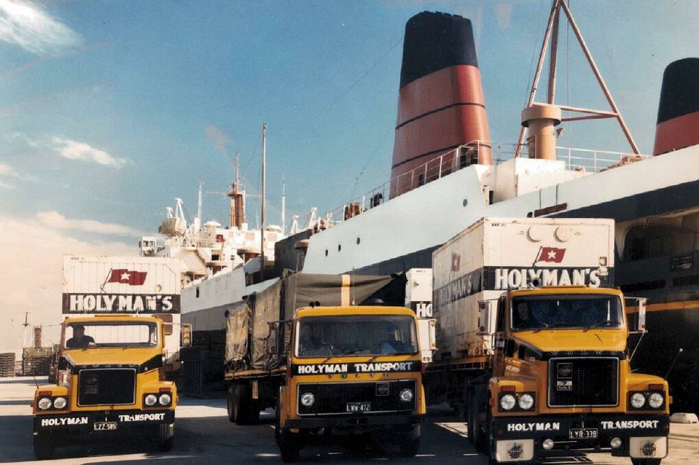 Holyman's trucks, complete with the trademark white star flag. Picture: supplied