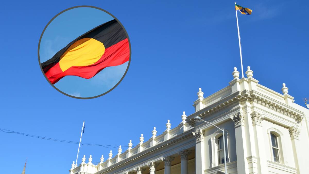 Only the national Australian flag and the flag of Launceston fly above town hall. Picture: Adam Holmes