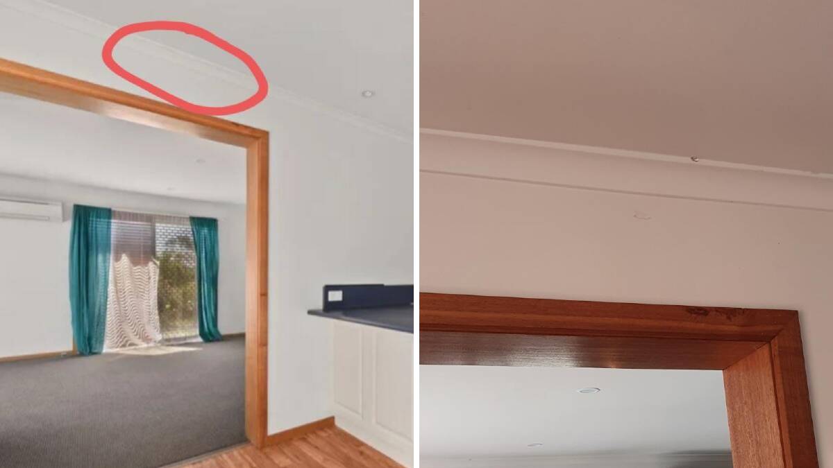 The location of damage to the inside of the family's home following the first gunshot incident. Pictures: supplied