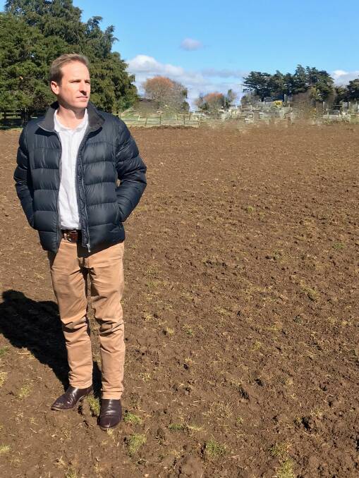 ECS Botanics managing director Alex Keach at one of the company's proposed sites for a medicinal cannabis project in an undisclosed location in the Northern Midlands. Picture: Supplied