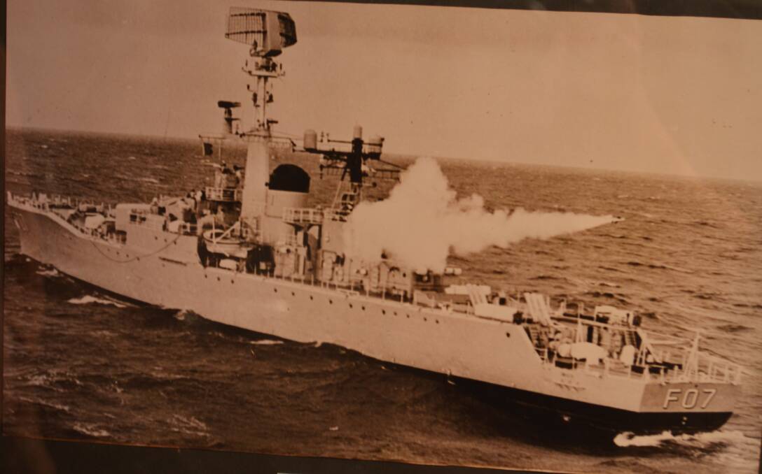 Seacat firing on HMAS Yarra in 1964.