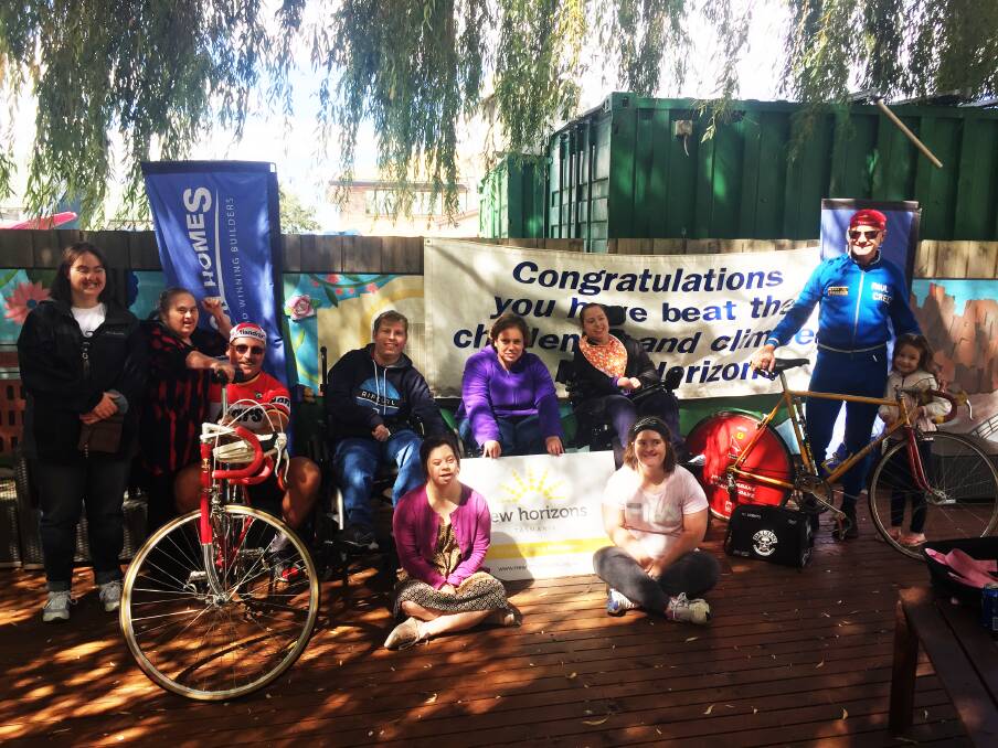 New Horizons participants and friends prepare for the Western Tiers Cycle Challenge on March 24 - now a vital source of funding. Picture: Adam Holmes