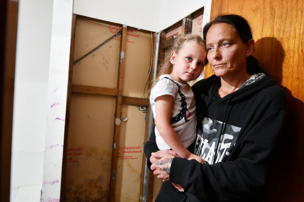 Local: Devonport mother Emma Randall contacted the newspaper after years of inaction from Housing Tasmania. Picture: Brodie Weeding