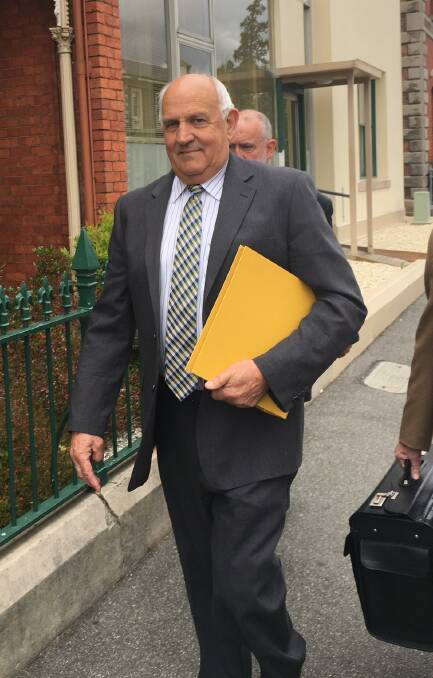 John Millwood leaves court in Launceston after pleading guilty in November 2016.