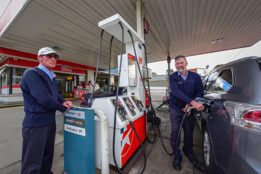 Customers were able to pull up and have attendants fill up the fuel, while also offering car services such as wiper blade changes, tyre checks and headlight replacements. Picture: Paul Scambler