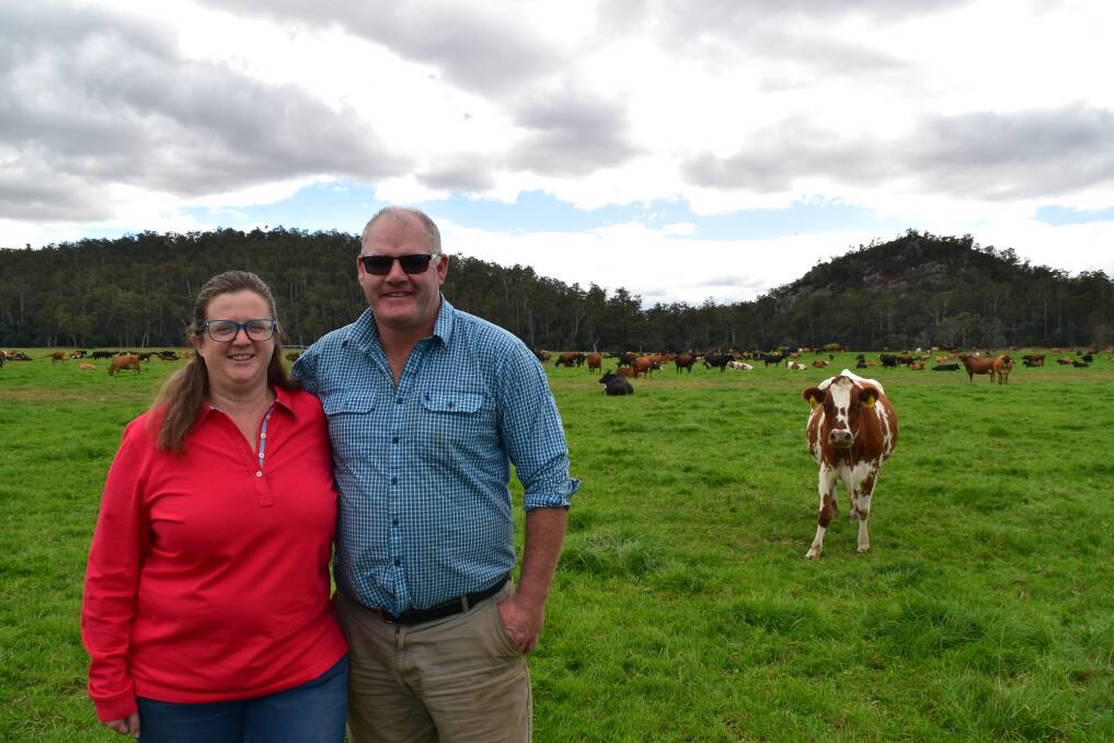 Fiona and Tim Salter at Clear Springs Dairy in Meander - winners of the 2019 Tasmanian Dairy Business of the Year. Picture: Supplied