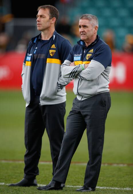 Fagan was in a senior coaching role with Hawthorn's four-time premiership coach Alastair Clarkson. Picture: Getty