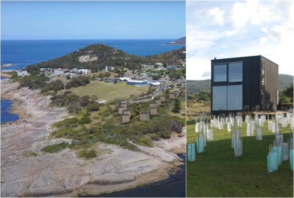 "The Rookery" eco-tourism proposal involves the demolition of the old Silver Sands hotel at Bicheno, the addition of 14 units and measures recommended to protect penguin colonies.