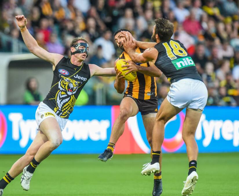 The match had the intensity of a regular season clash as Richmond overturned a 40-point deficit. Picture: Paul Scambler