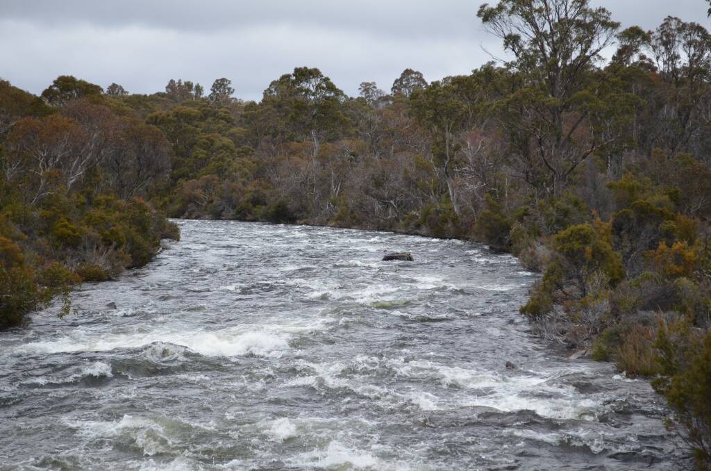The nearby Little River was a torrent after recent rain across the Central Plateau. Picture: Adam Holmes