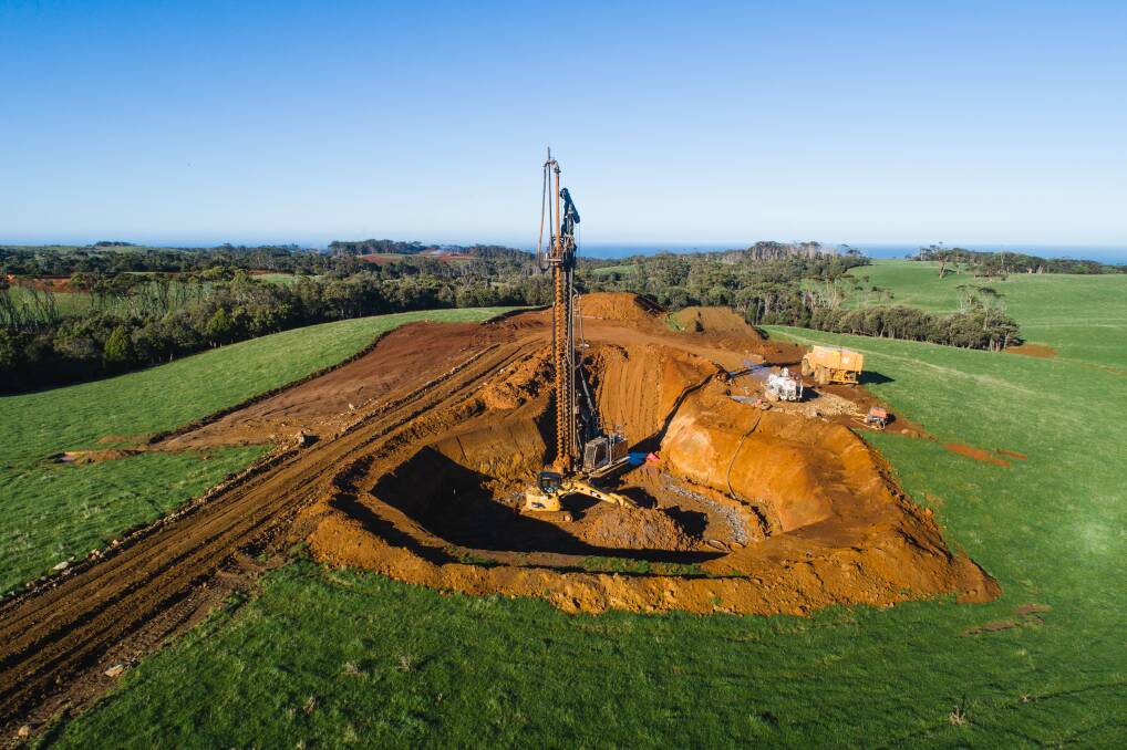 Excavation works for a wind turbine.