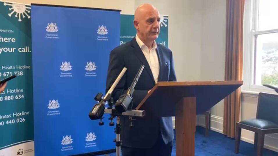 Premier Peter Gutwein makes the announcement in Launceston on Saturday.