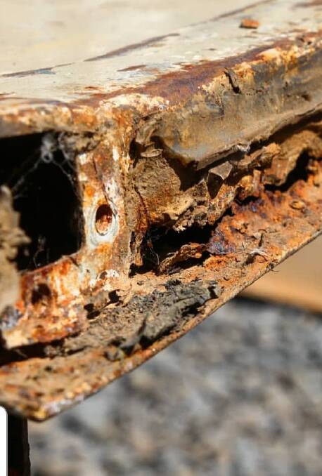 Rust along the back of the BJ40. Picture: Supplied