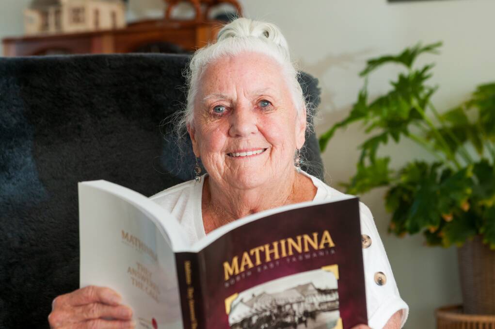 Charmaine Lowe has spent 35 years meticulously researching the wartime history of Mathinna, based on hours of interviews with older past residents and massive amounts of public records. Picture: Phillip Biggs