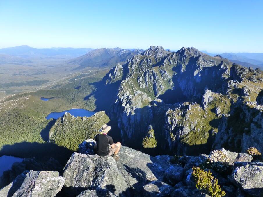 The view along the Western Arthur Range in the Southwest National Park. Picture: Shelly Napier