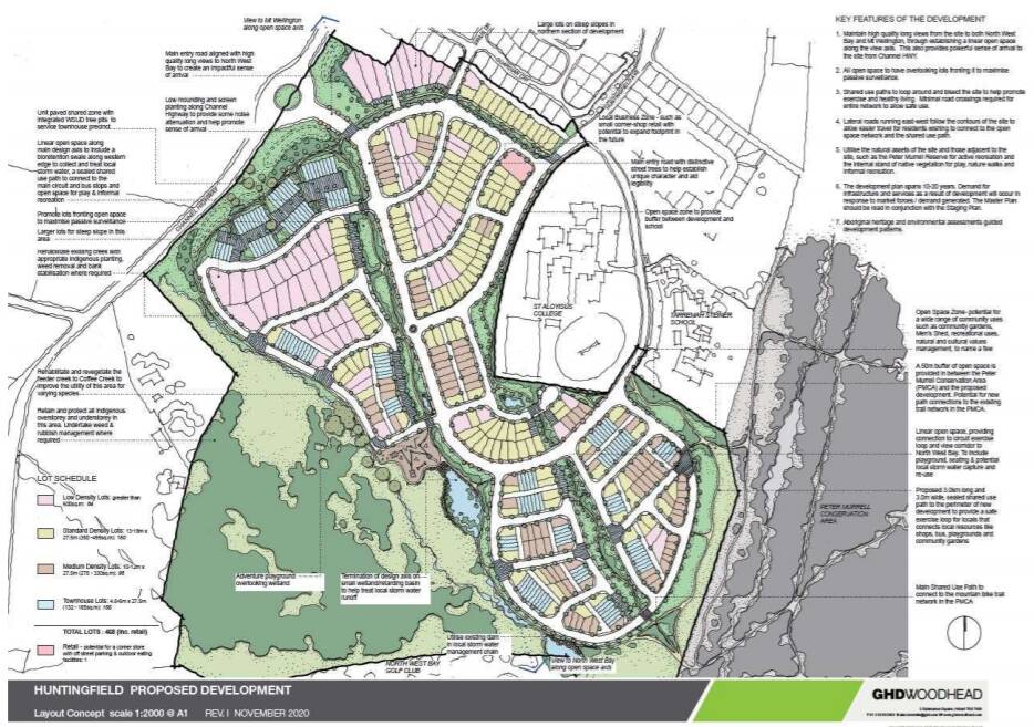 The Huntingfield development includes 468 lots and is considered critical to the government establishing affordable housing in the state's south.
