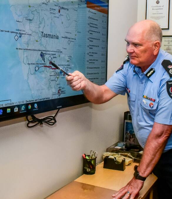 TFS deputy chief officer Bruce Byatt says the risk of bushfire remains highest on the east coast and central midlands area. Picture: Neil Richardson