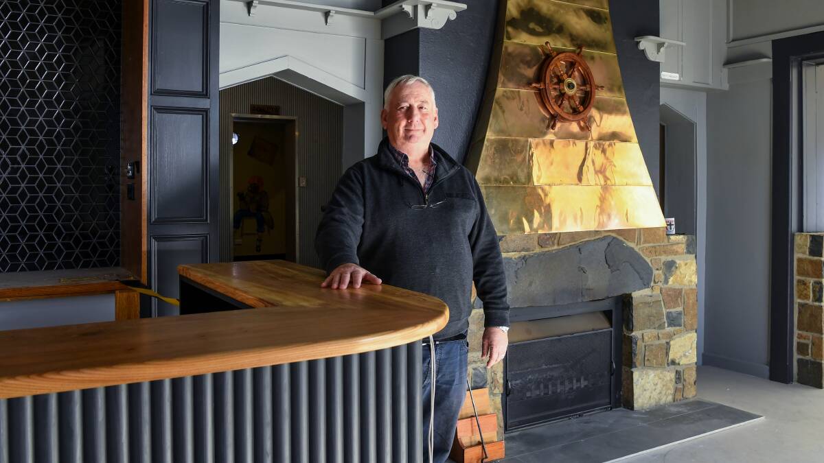 Allan Virieux in the under-construction wine bar. Picture: Neil Richardson