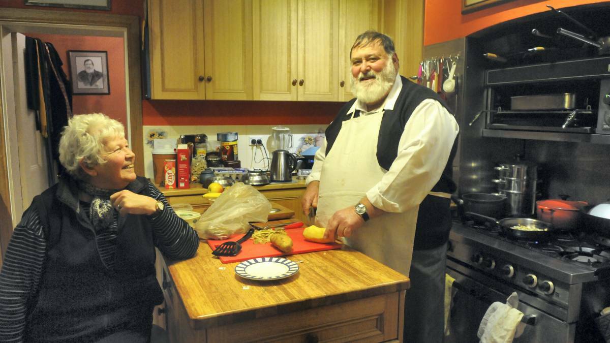 Dee Alty and Dick Adams in the kitchen of their Longford home in 2013. Picture: Paul Scambler