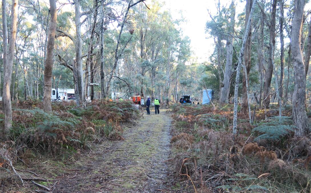 Drilling equipment has been brought back to the informal reserve land proposed for a maximum security prison near Westbury after eight months of delays. Picture: supplied