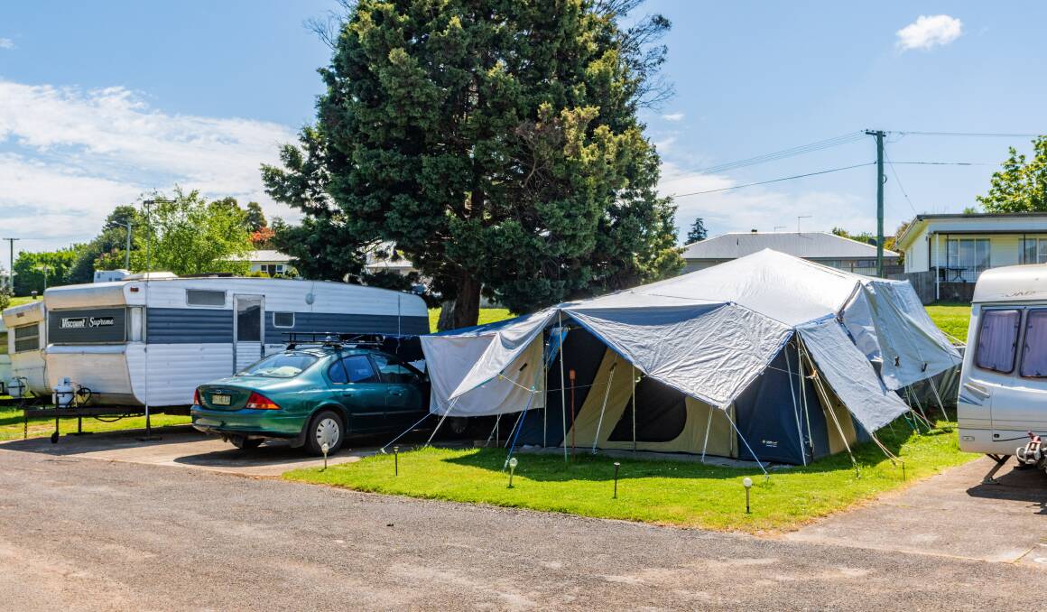 Should caravan parks and hotels be expected to pick up the slack in Tasmania's worsening homelessness crisis? As tourists return, options are limited. Picture: Phillip Biggs
