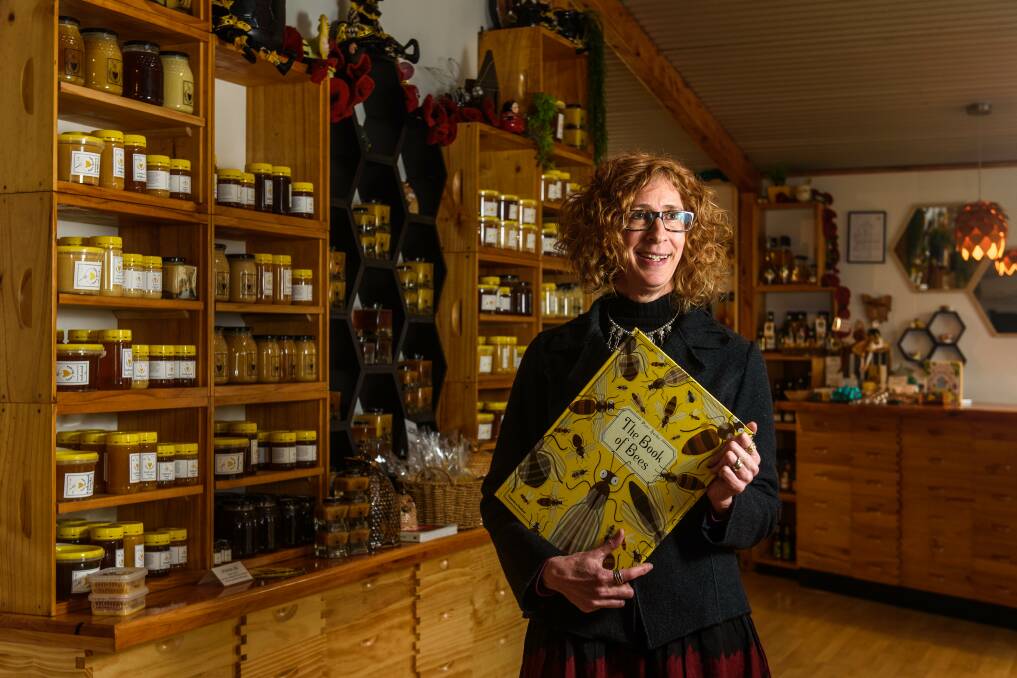 Rebecca Campbell, of Honey Tasmania in Exeter, fears for the future of leatherwood honey in a drying climate with increased bushfire risk. Picture: Scott Gelston