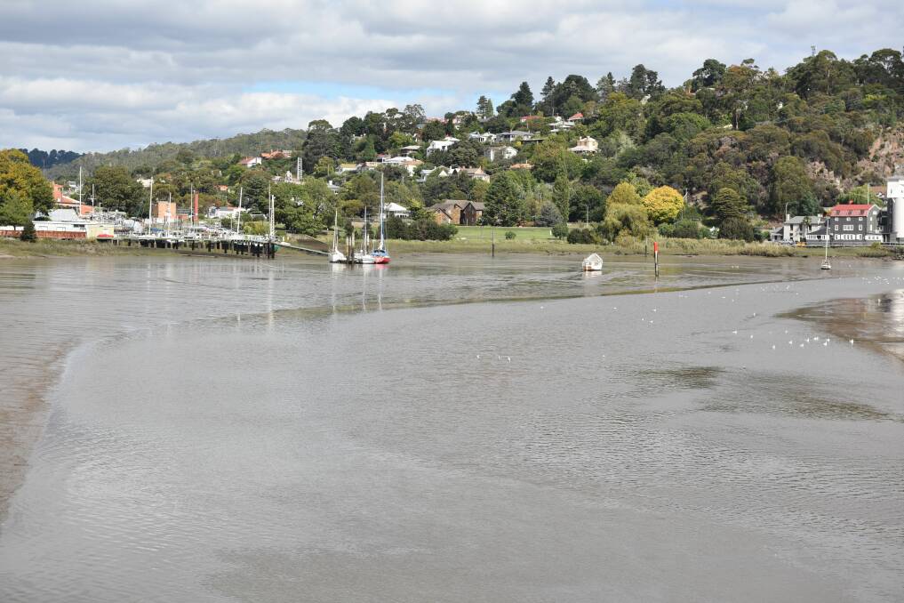 At low tide, the flow of the upper Tamar appears to follow a map from 1833 which showed mudbanks and the South and North Esk rivers. Picture: Paul Scambler