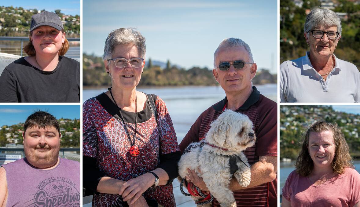 Lucy Chapple, Josh Street, Heather and Nick Lambeth, Lesley Wise and Shane Bolton were all supportive of using increased levies or taxes to improve funding to the aged care sector. Pictures: Paul Scambler