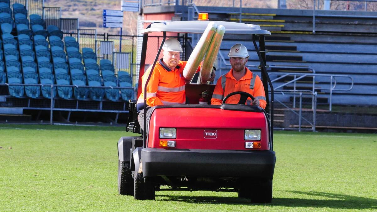 The works are planned following the conclusion of UTAS Stadium's involvement in the 2019 AFL season. Picture: Neil Richardson