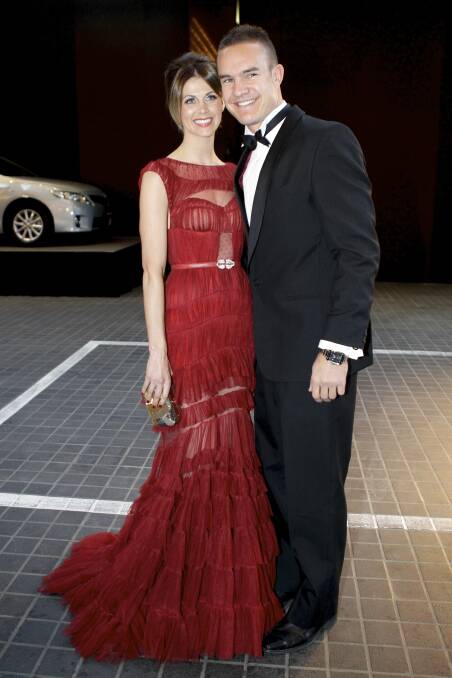 Anna and Brad Green at the Brownlow Medal in 2011.