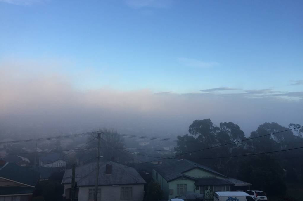 A view from South Launceston on Sunday morning, after another chilly Launceston night.