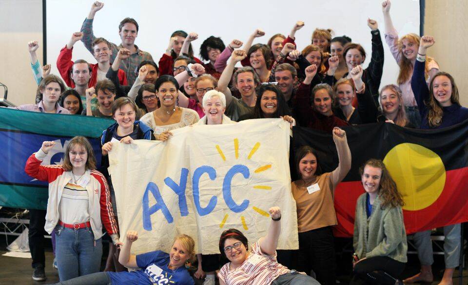 Members of the Australian Youth Climate Coalition. Ms Douglas-Kinghorn is the Hobarts school co-ordinator. Picture: supplied