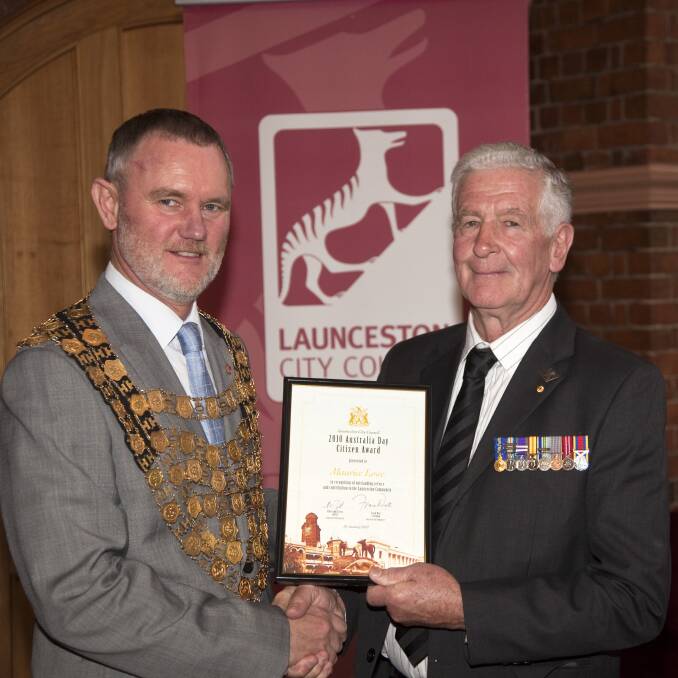 Maurice "Moss" Lowe was named Launceston Citizen of the Year in 2010 for his voluntary work with the veteran community. Pictures: supplied
